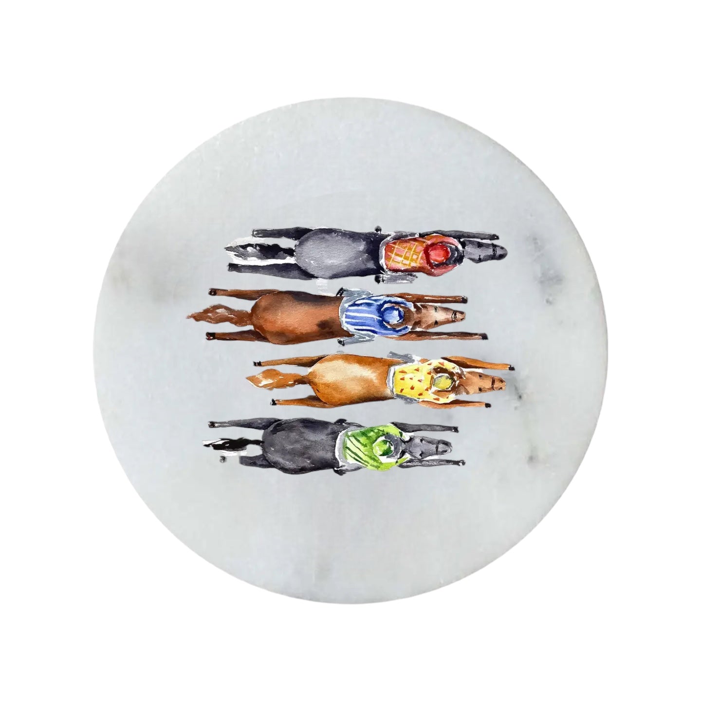 Arial Horses Marble Coaster