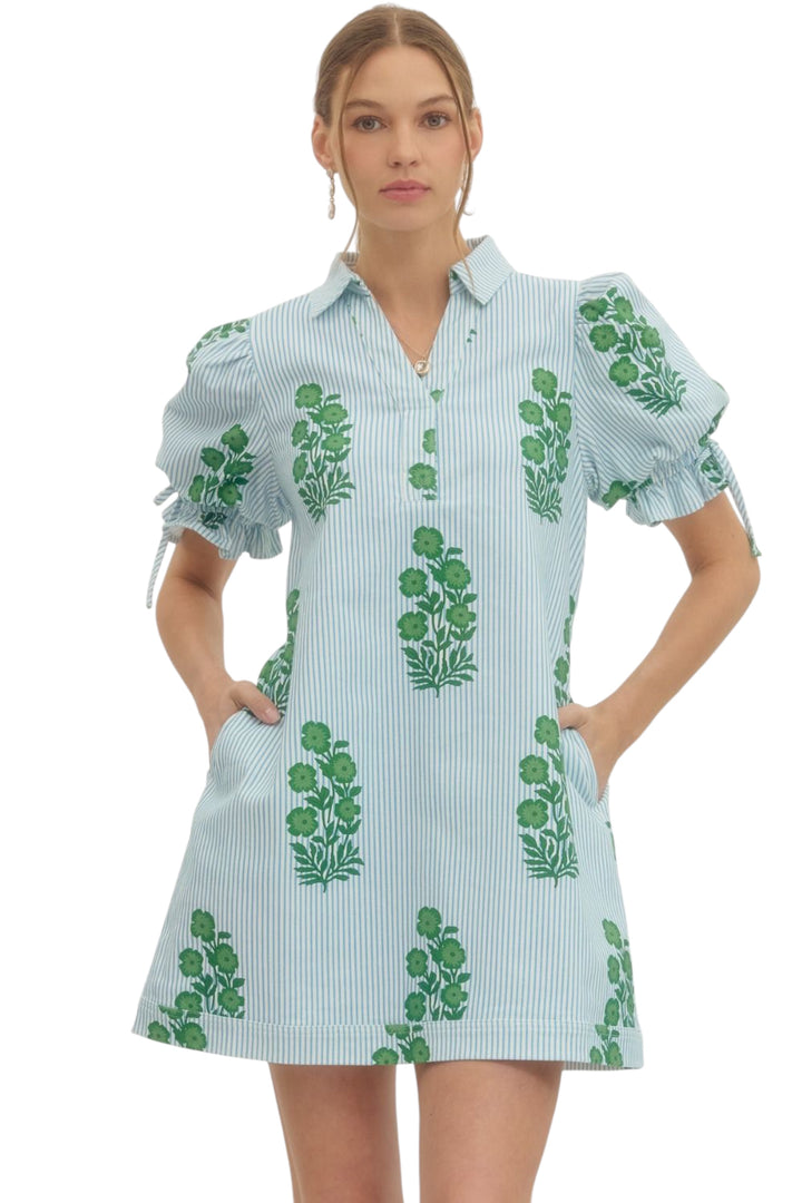 Dumont Block Print Mini Dress