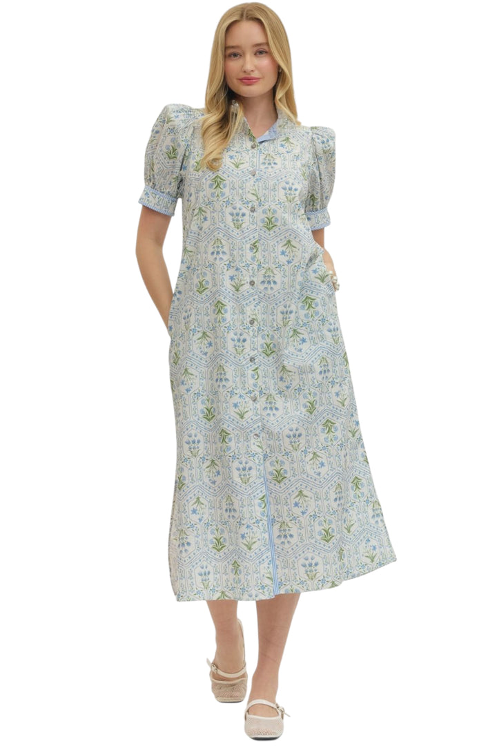 Mullins Botanical Midi Dress