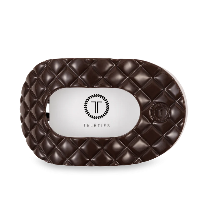 Truly Taupe Large Flat Round Teleties Clip