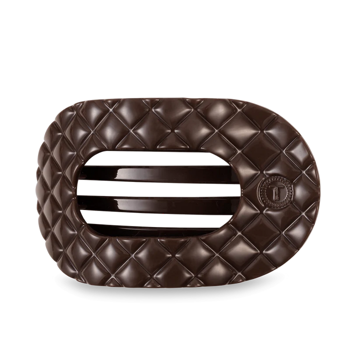 Truly Taupe Large Flat Round Teleties Clip