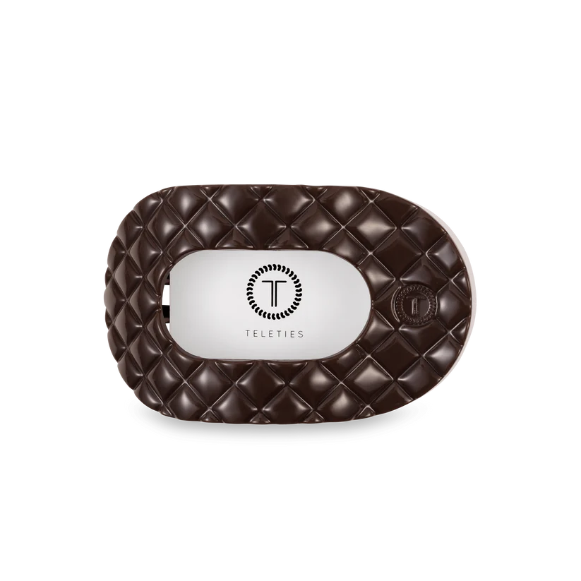 Truly Taupe Medium Flat Round Teleties Clip