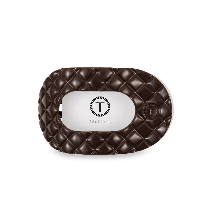 Truly Taupe Medium Flat Round Teleties Clip