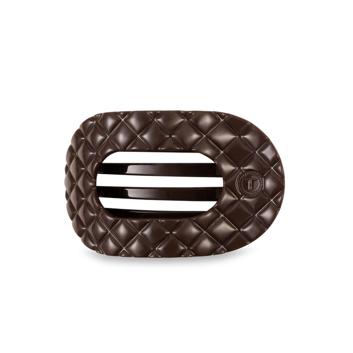 Truly Taupe Medium Flat Round Teleties Clip