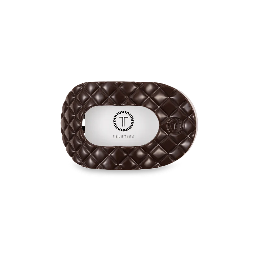 Truly Taupe Small Flat Round Teleties Clip