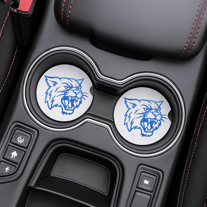 Watercolor Wildcat Car Coaster