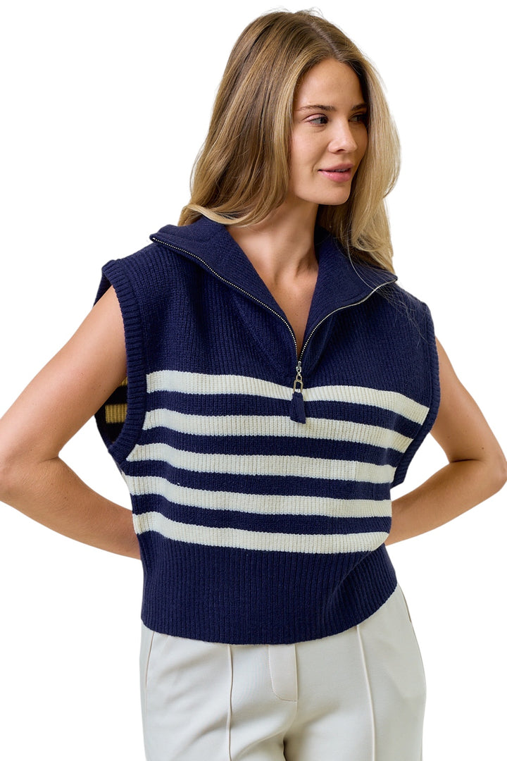 Sterling Zip Up Knit Top