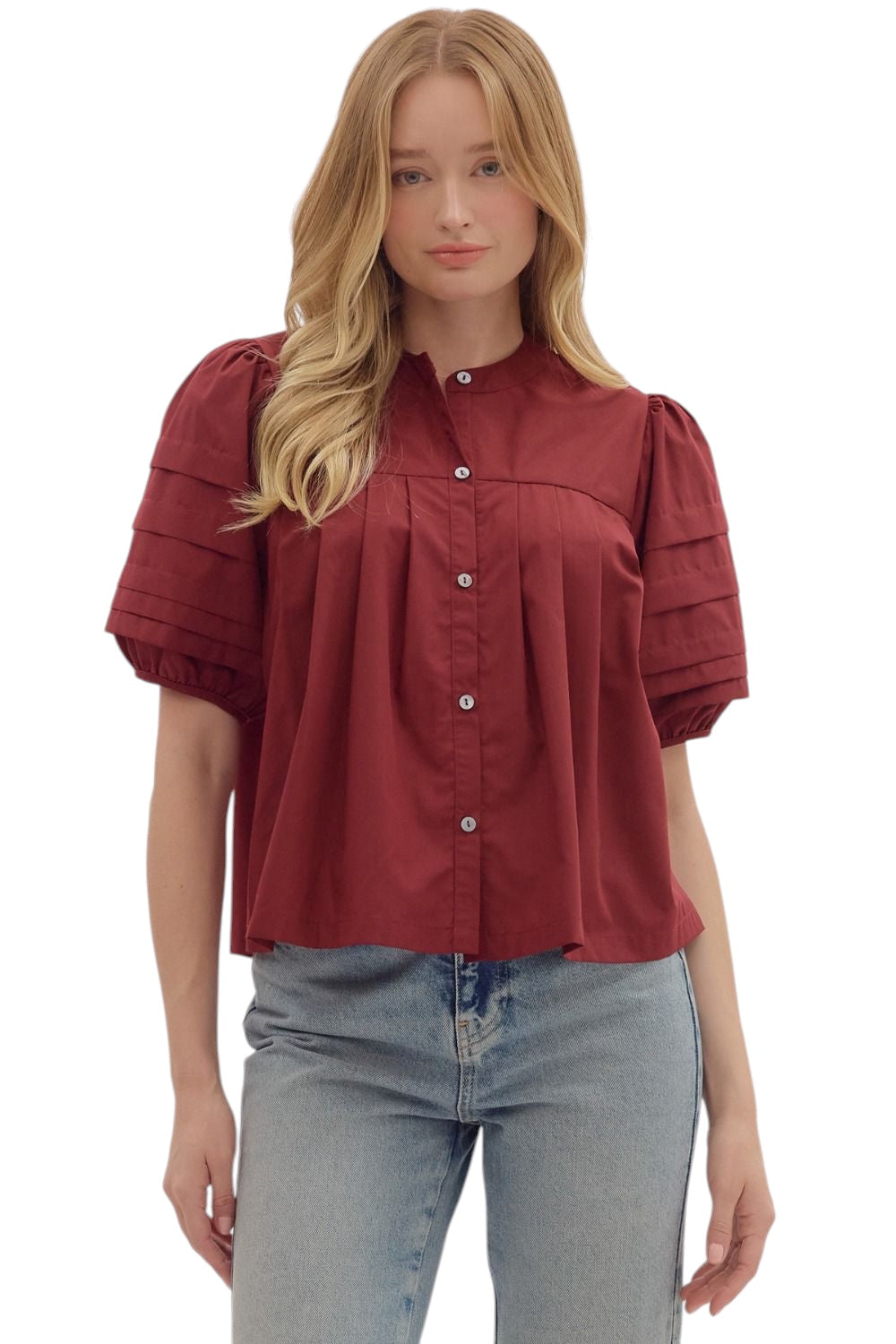 Ward Pintuck Sleeve Top