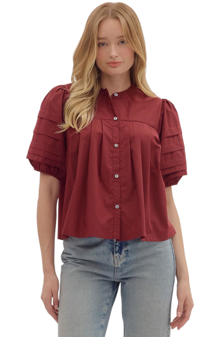 Ward Pintuck Sleeve Top