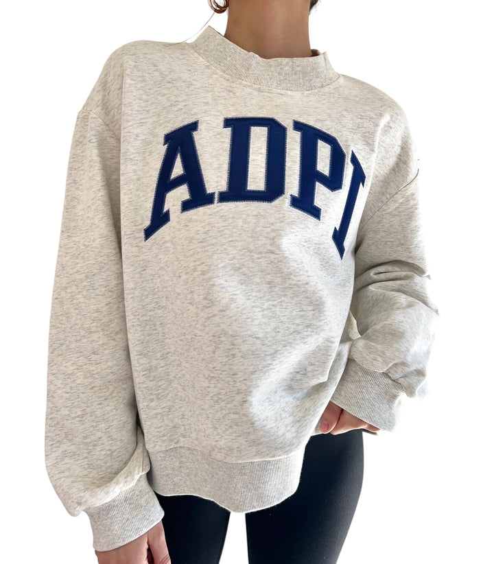 ADPi Campus Mock Neck Crew