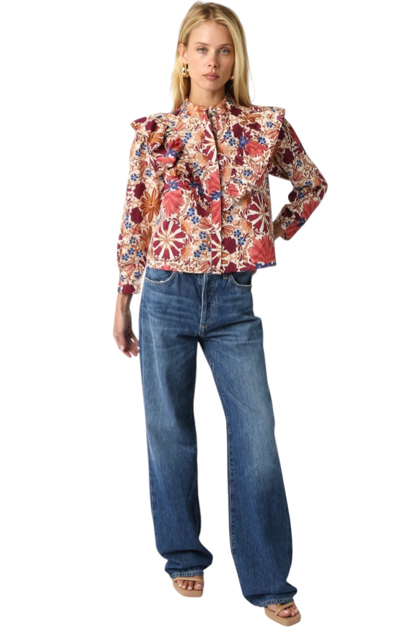 Jenny Floral Ruffle Top