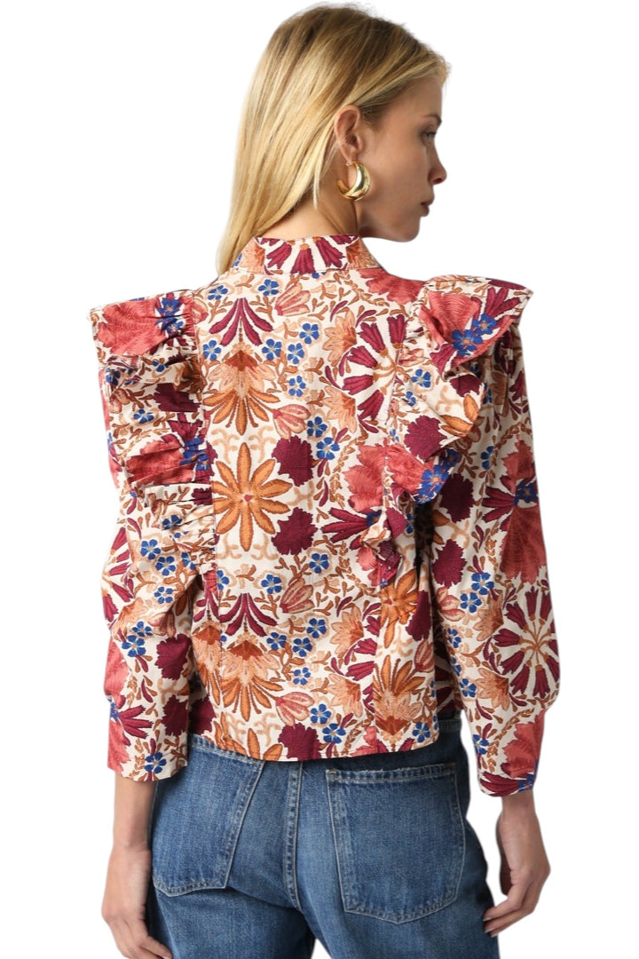Jenny Floral Ruffle Top