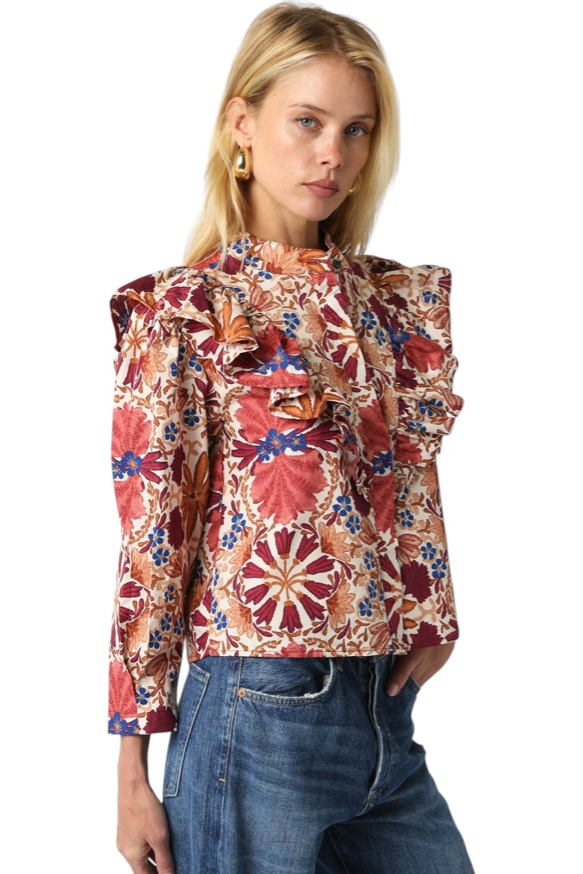 Jenny Floral Ruffle Top
