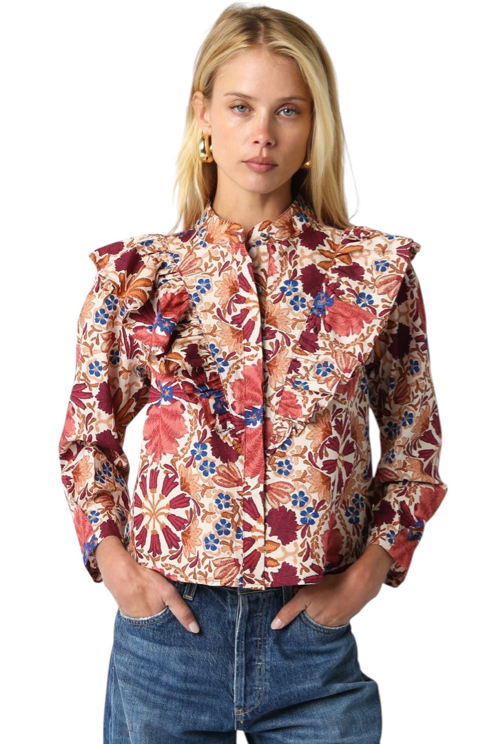 Jenny Floral Ruffle Top