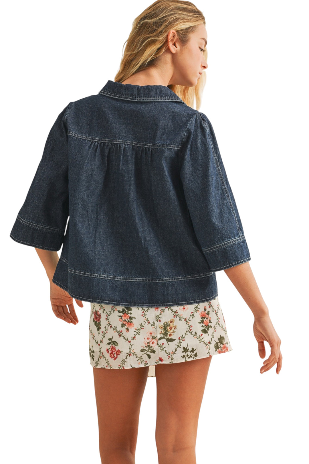 Prescott Denim Swing Top