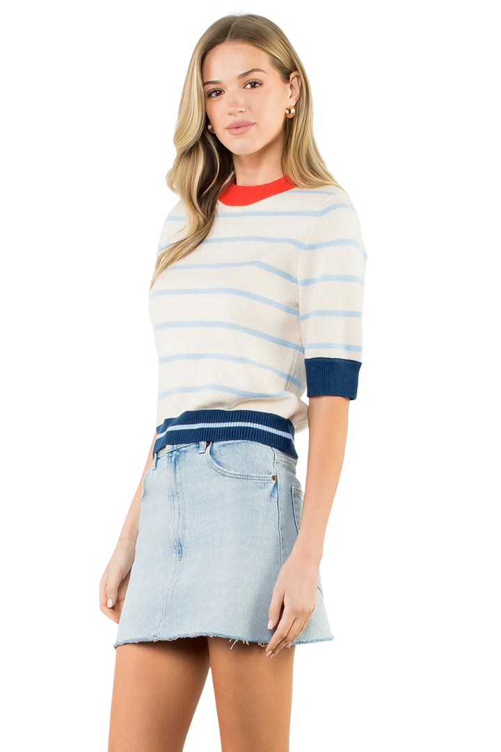 Foster Striped Knit Top