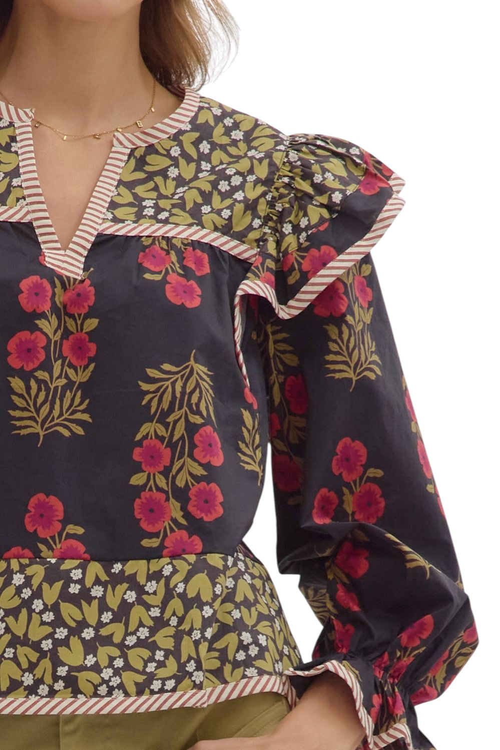 Colson Mixed Print Top