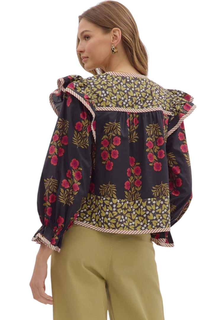 Colson Mixed Print Top