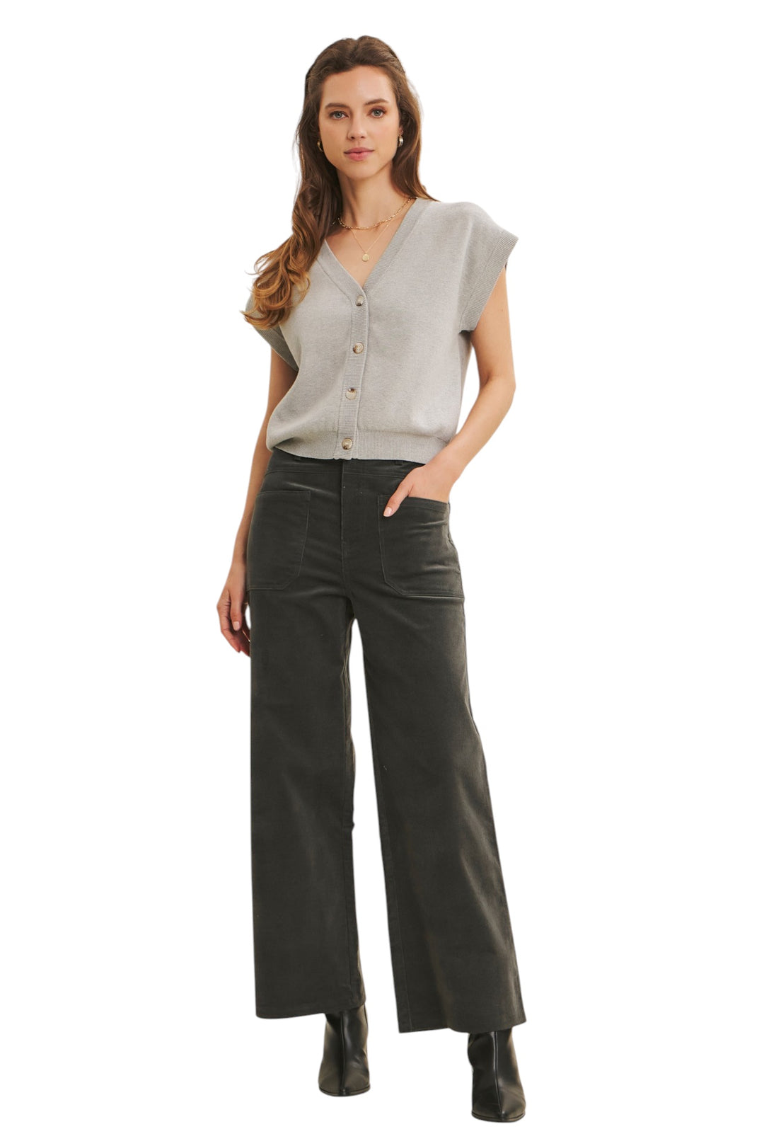 Millie Button Down Sweater Vest
