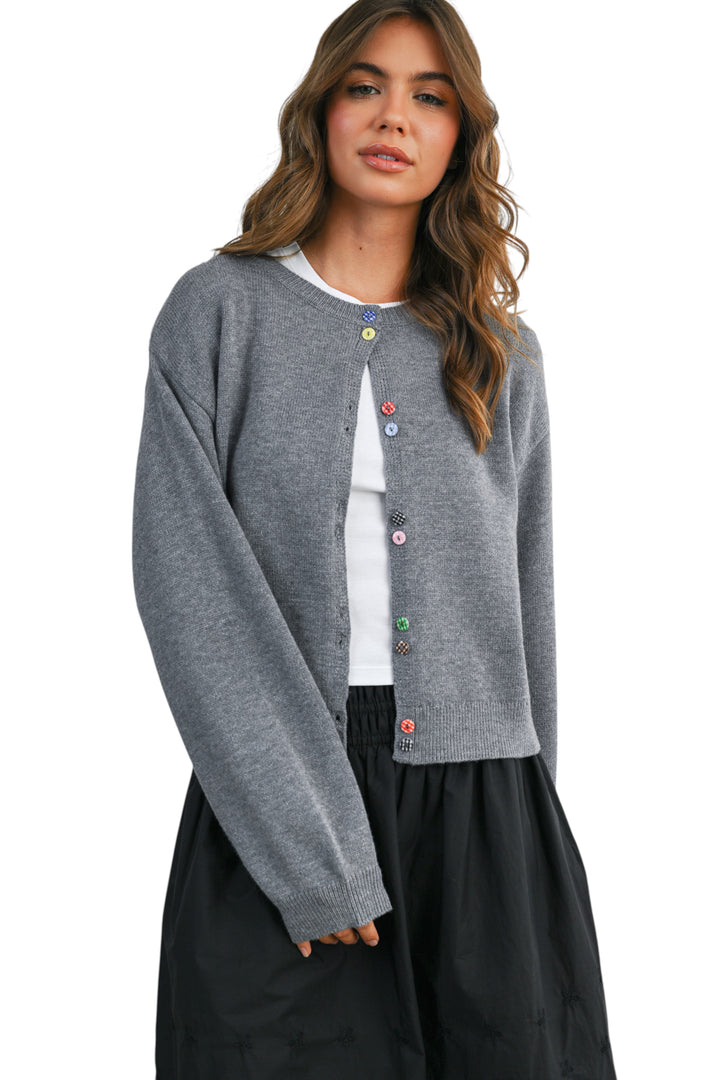 Colson Button Crop Cardigan