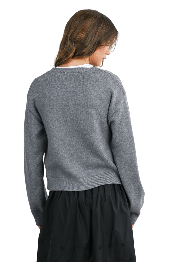 Colson Button Crop Cardigan