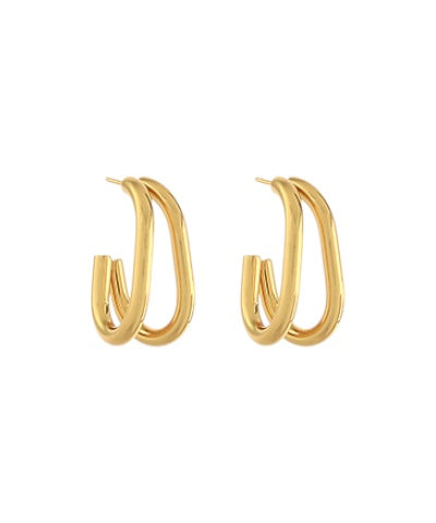 Water Resistant Layered Oval Hoops