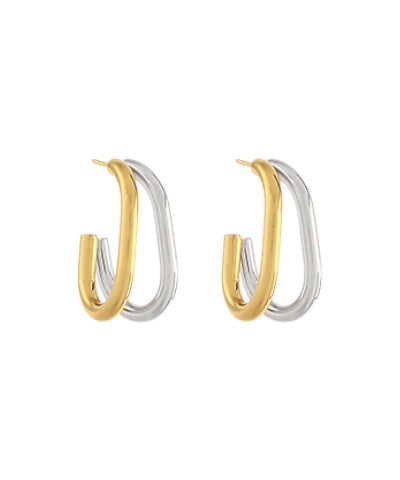 Water Resistant Layered Oval Hoops