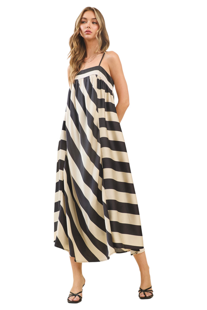 Simmons Striped Maxi Dress