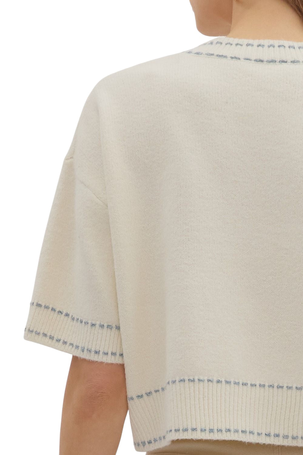Whitt Contrast Stitch Sweater