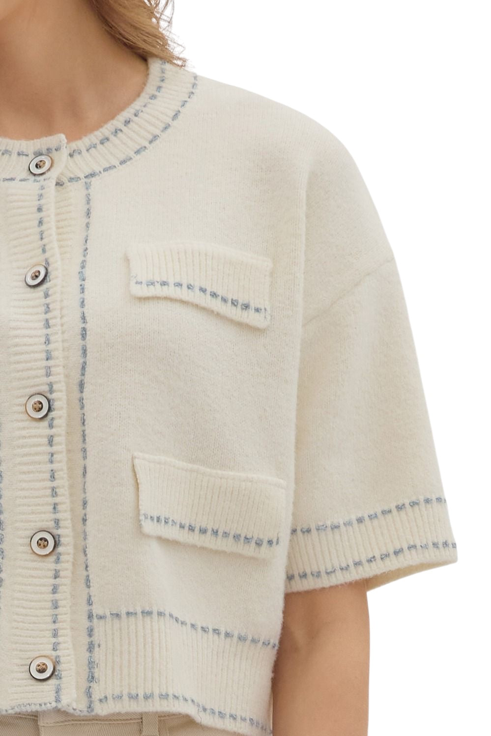 Whitt Contrast Stitch Sweater