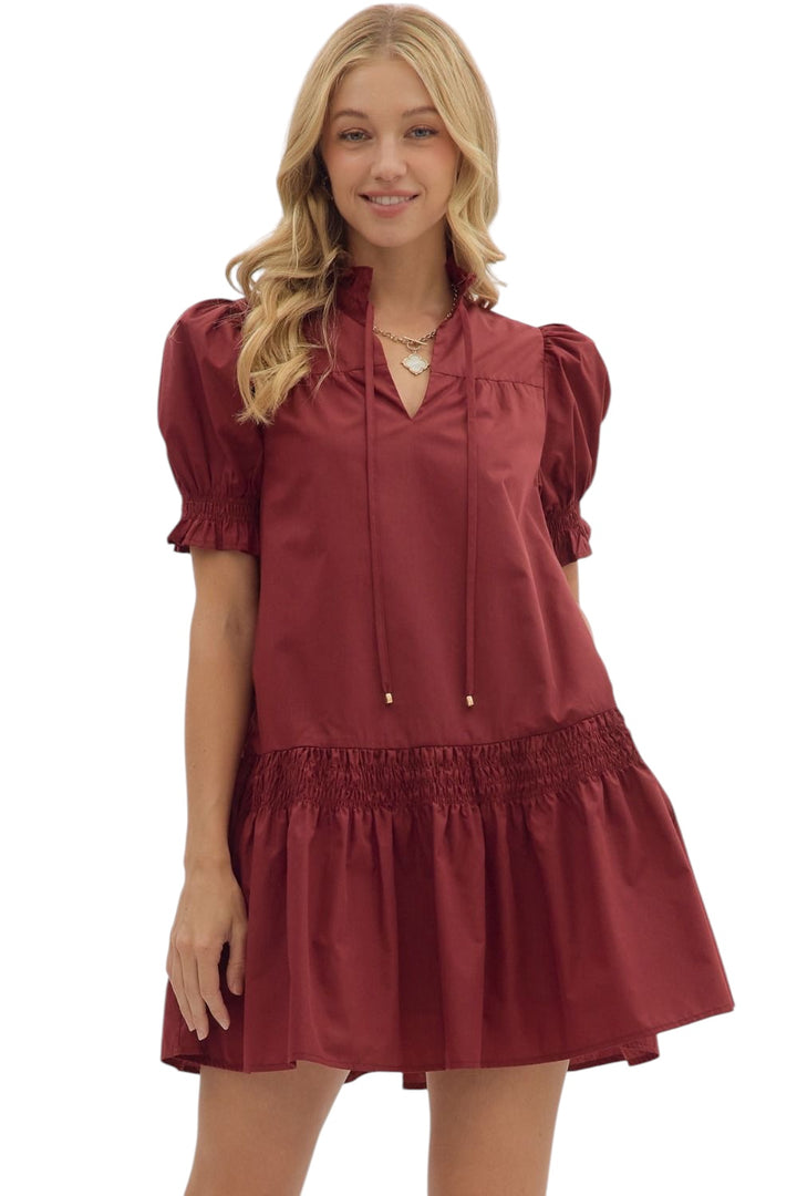 Gilmore Puff Sleeve Mini Dress
