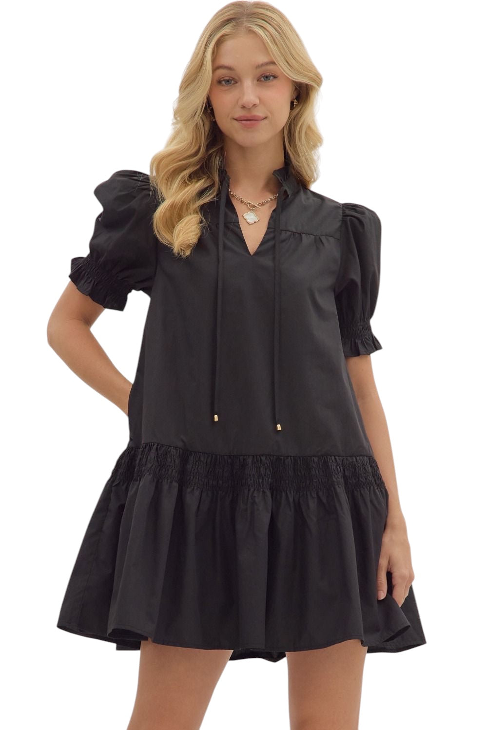 Gilmore Puff Sleeve Mini Dress