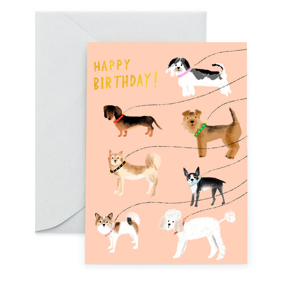Out For A Walk Birthday Card