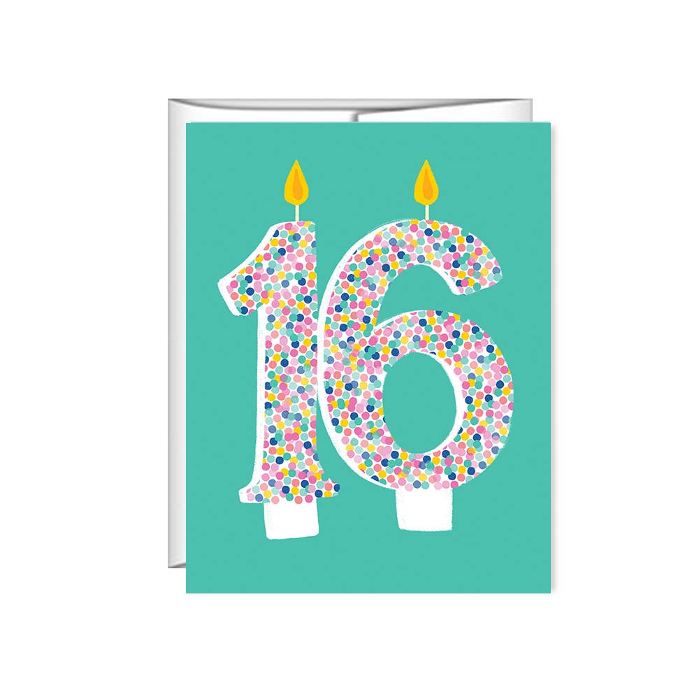 16 Candles Birthday Card