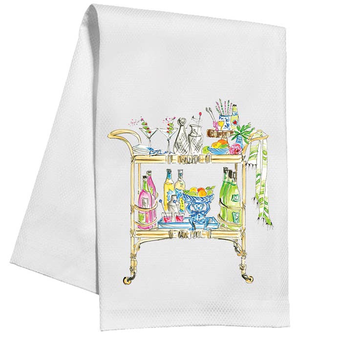 Garden Bar Cart Tea Towel