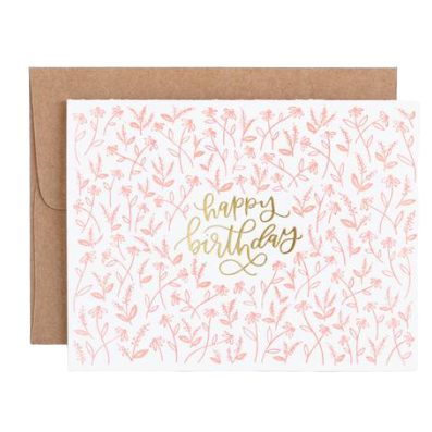 Tiny Floral Birthday Card