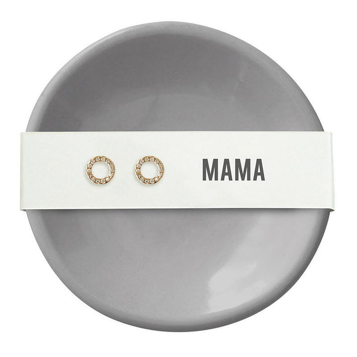 Mama Ceramic Ring Dish & Earrings