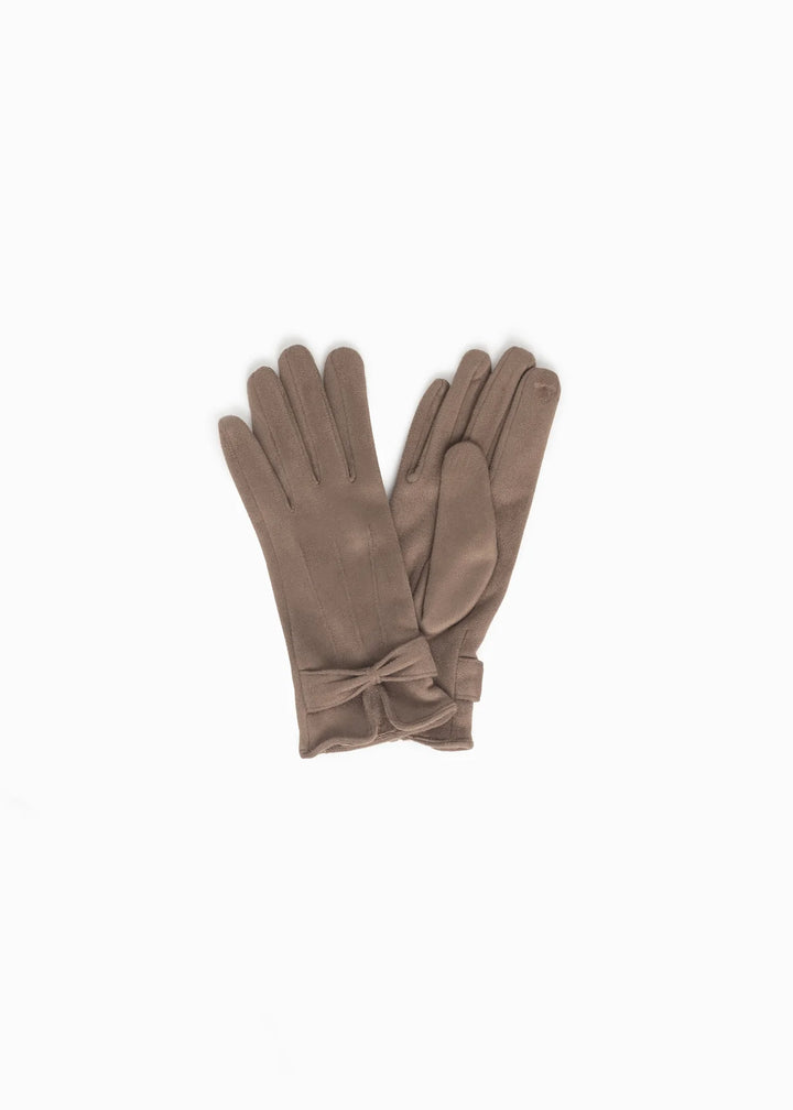 Suede Ribbon Gloves