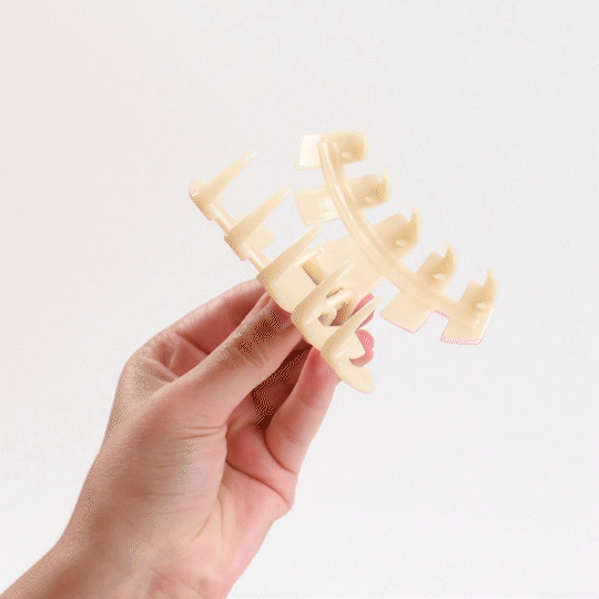 Coconut White Large Classic Teleties Hair Clip