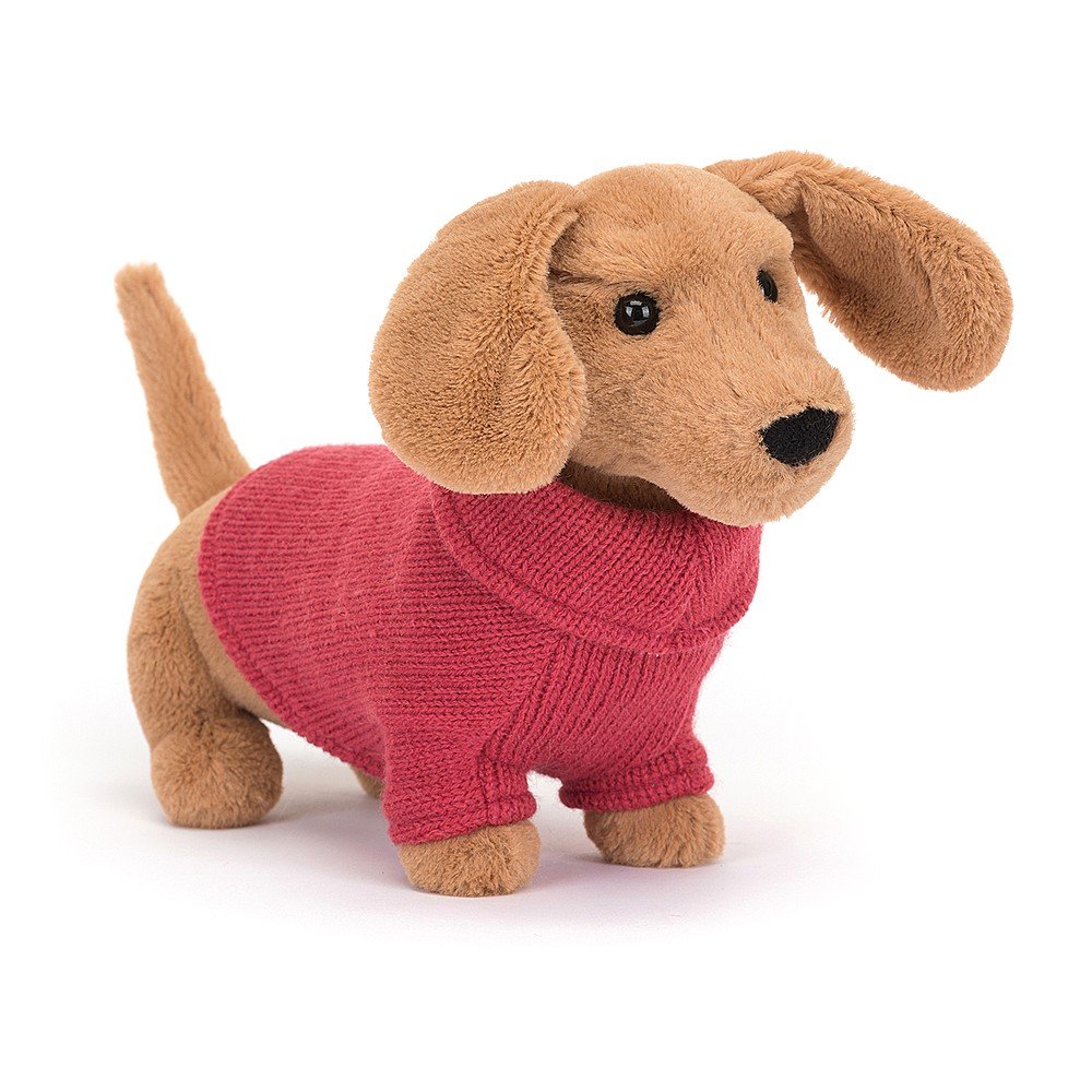 Sweater Sausage Dog Pink Jellycat
