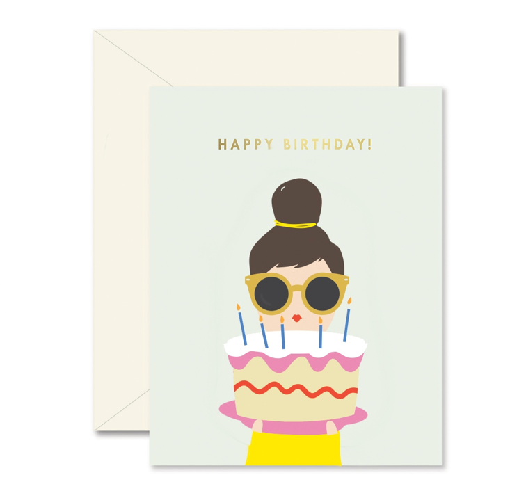 Birthday Cake Lady Card