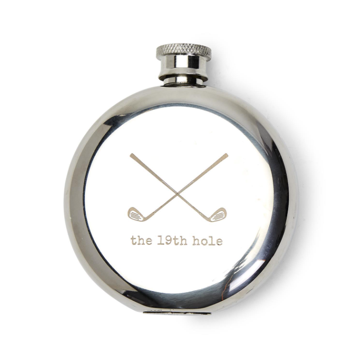 19th Hole Engraved Golf Flask