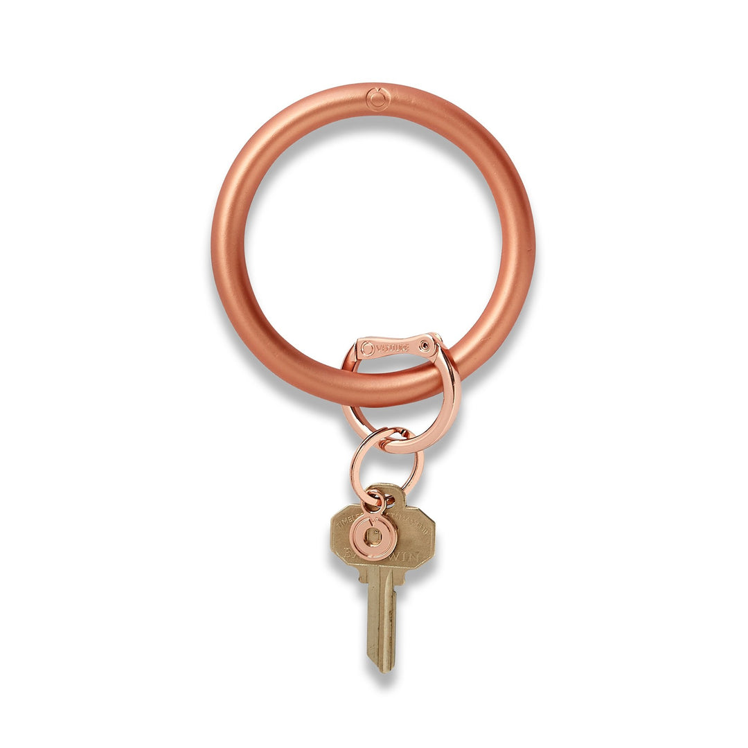 Metallic Rose Gold Oventure Key Ring