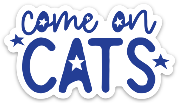 Come On Cats Sticker