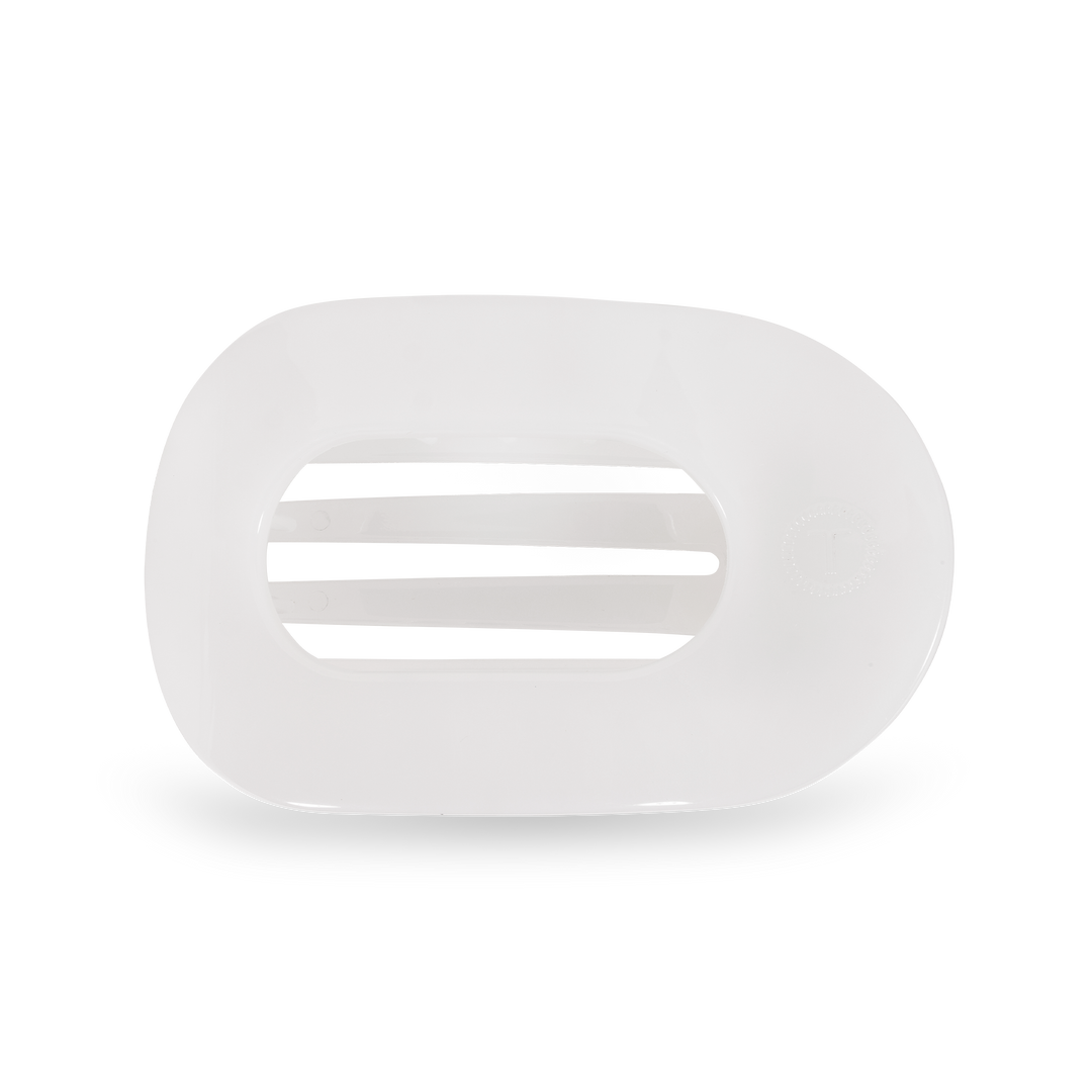 Coconut White Medium Flat Round Teleties Clip