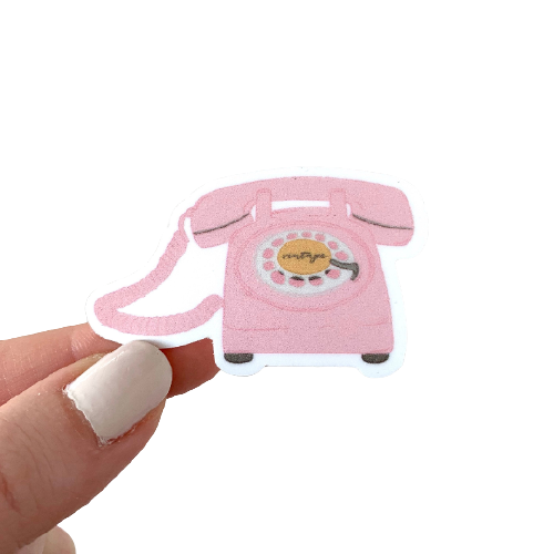 Pink Telephone Sticker