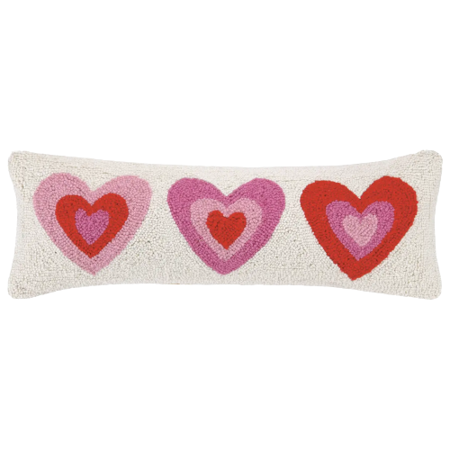 Three Hearts Hook Pillow