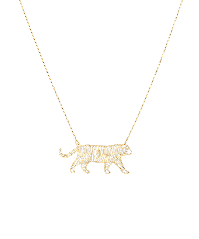 Filigree Big Cat Necklace