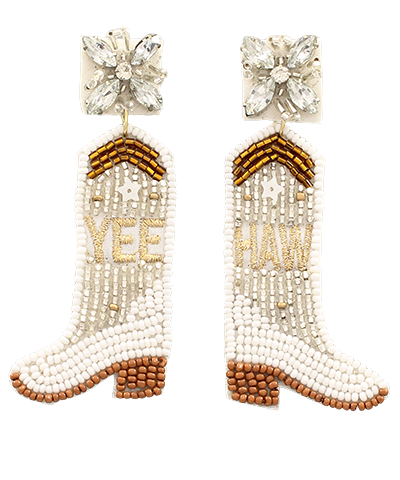 Yee Haw Beaded Boot Earrings