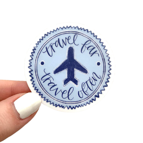 Travel Far, Travel Often Sticker